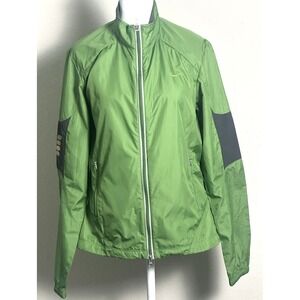 Nike Lightweight Windbreaker Jacket Green Lightweight Women's Jacket Size (8)